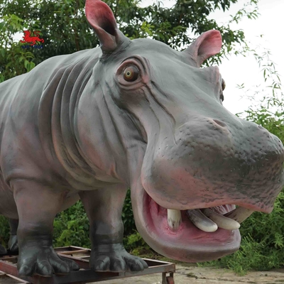 Hipopótamo animatrônico, hipopótamo de tamanho completo de 4m para parque de diversões