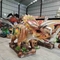 Olhos anunciados do parque de diversões que piscam o modelo do Triceratops do dinossauro