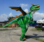 Verde Animatronic de pouco peso do traje do dinossauro