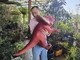 Red Baby Personalização Dino boneca de mão para parque de diversões