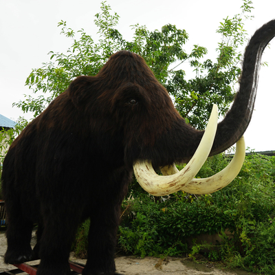 Mamute lanoso realista em tamanho real à prova d'água para parque de diversões