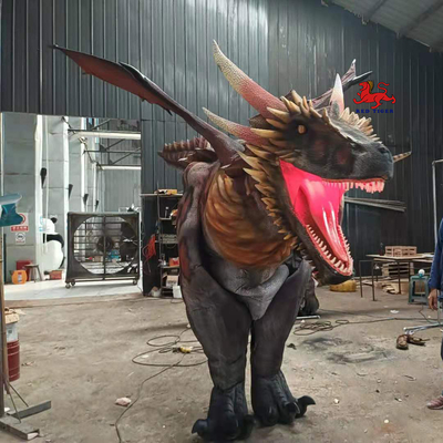 Fantasia de dragão realista animatrônico para interior/exterior