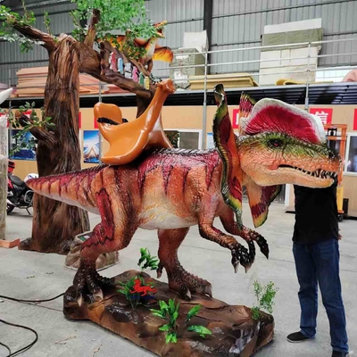 Bom preço Dilophosaurus Dinossauro Animatrônico Realista Para Venda Cor Personalizada on-line