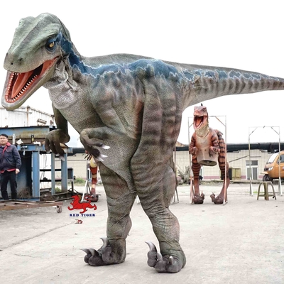 Fantasia de dinossauro realista animatrônico/Fantasia de raptor adulto para área externa