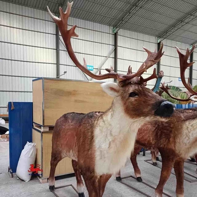 comprar Animal realista animatrônico do mundo jurássico Estátua de alce tamanho personalizado online manufacture