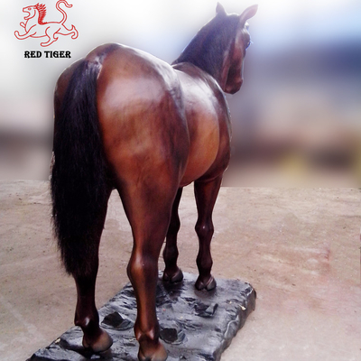 Estátuas de resina de animais personalizadas Animatrônicas em tamanho real Esculturas de cavalos