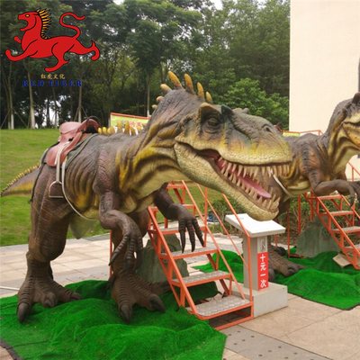 Passeio realista de tiranossauro animatrônico com personalização de movimento / som