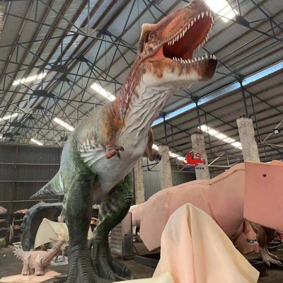 Bom preço Dinossauro animatrônico realista de parque temático T Rex com personalização de movimento / som on-line
