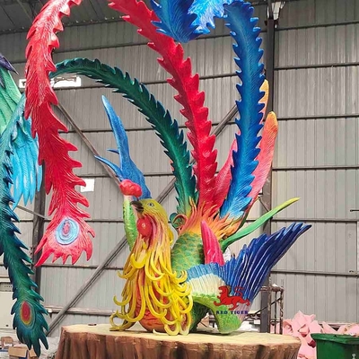 O tempo impermeabiliza animais Animatronic realísticos Phoenix animal mítico chinês