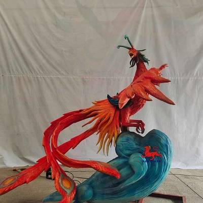 Criaturas antigas chinesas Handcrafted eletrônicas dos animais Animatronic realísticos — Zhuque