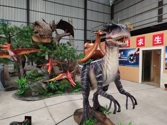 Live Show Animatronic Dinosaur Ride para a montada das crianças