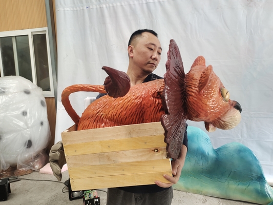 Cores realísticas de Dragon Hand Puppet In Custom do silicone do suporte do partido de Cosplay do dinossauro do comprimento feito sob encomenda