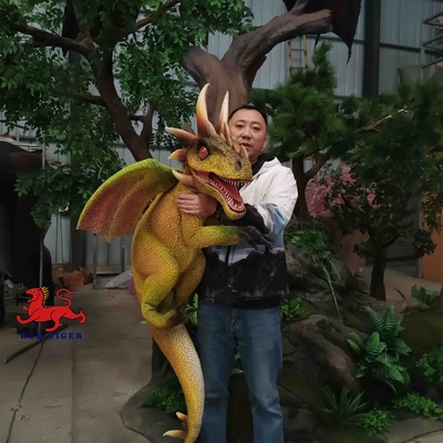 Vida - dragão interativo realístico da mosca do bebê do fantoche de mão do dinossauro do tamanho