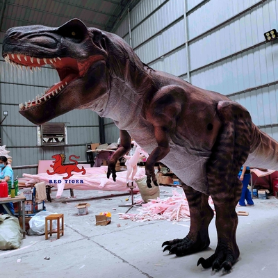 Bom preço Grande realista T rex realista adultos traje trex pernas escondidas dinosauro traje comprimento 8m on-line