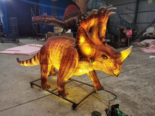 Animação realista e à prova d'água Dinossauro Linterna brilhante Dinossauro Sinoceratops