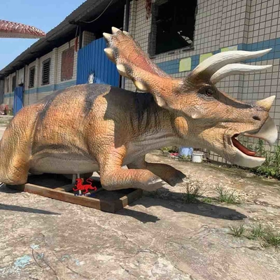Exposições temáticas do Jurassic World Dinosaur Dinossauro Animatrônico realista Modelo Triceratops