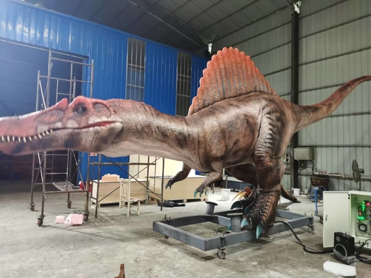 Tamanho natural Dinossauro Animatrónico Realista Espinossauro Servomotores Grande gama de movimentos