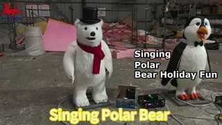Cantando Diversão Animatrônica de Natal do Urso Polar
